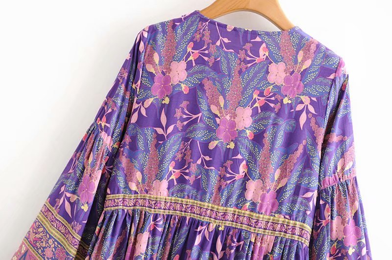 Wildflower boho floral-print midi dressDRESSES