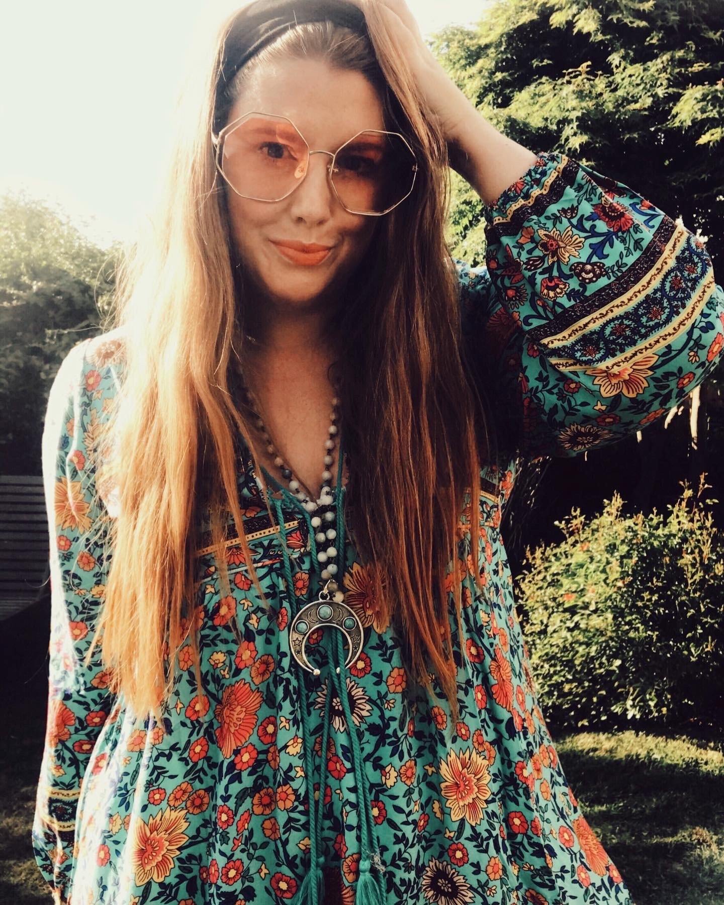 Joni boho floral-print midi dressDRESSES