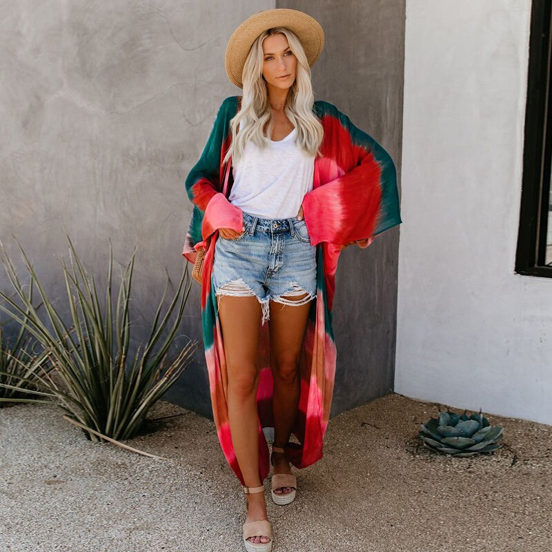 Boho Tie-dye print kimono free size UK 8-16KIMONO