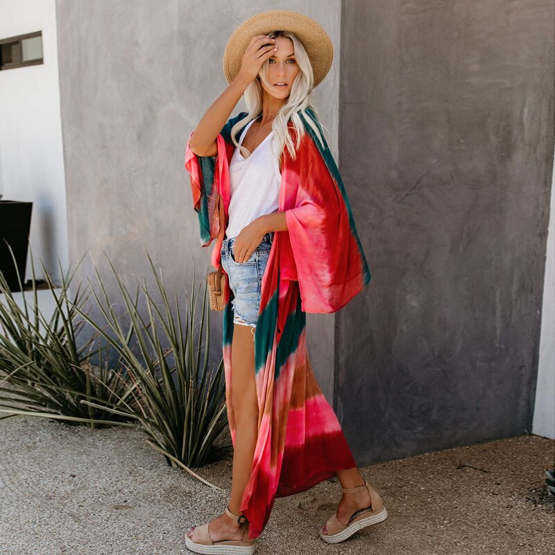 Boho Tie-dye print kimono free size UK 8-16KIMONO