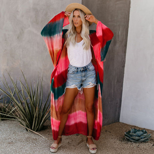 Boho Tie-dye print kimono free size UK 8-16KIMONO