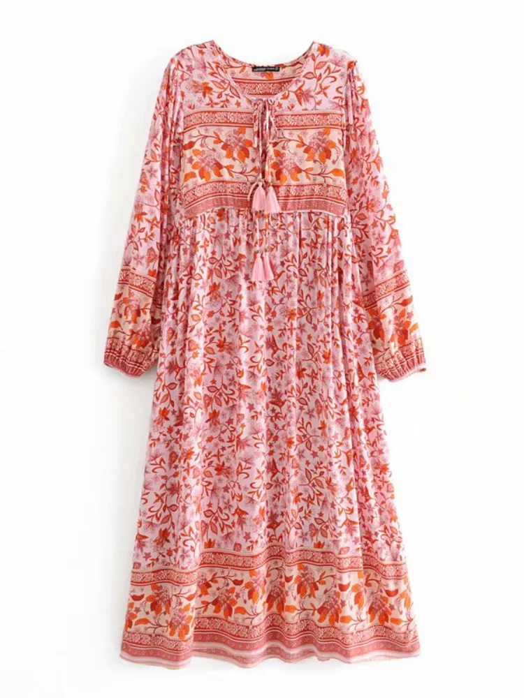 Ada boho red floral-print dressDRESSES