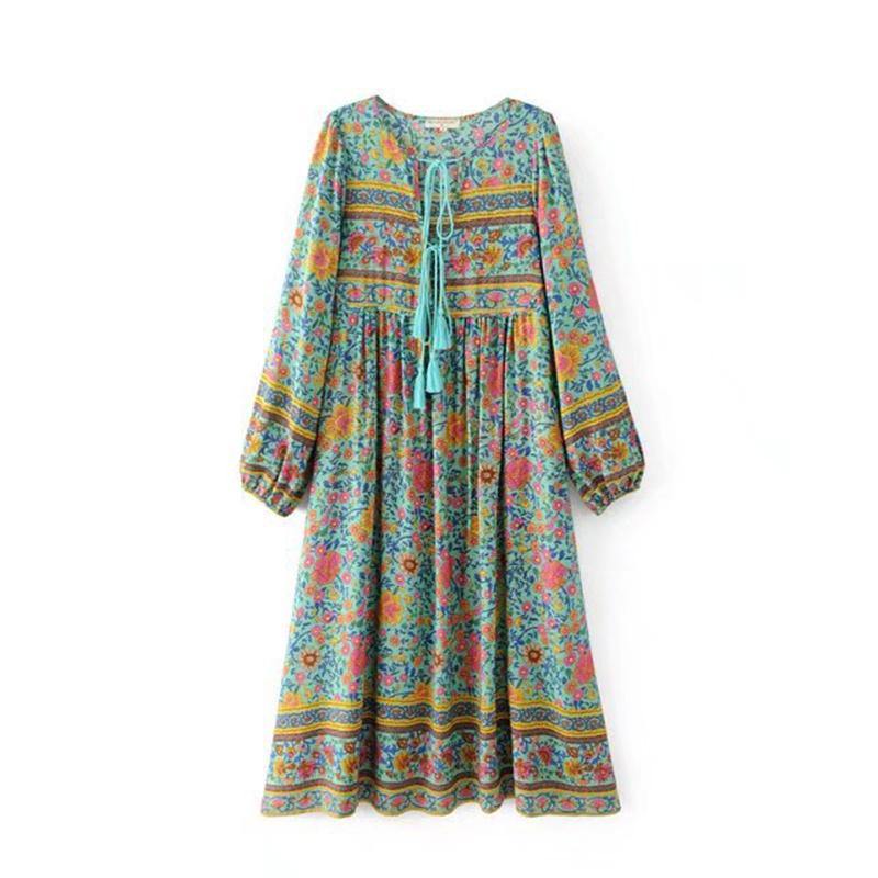 Joni boho floral-print midi dressDRESSES