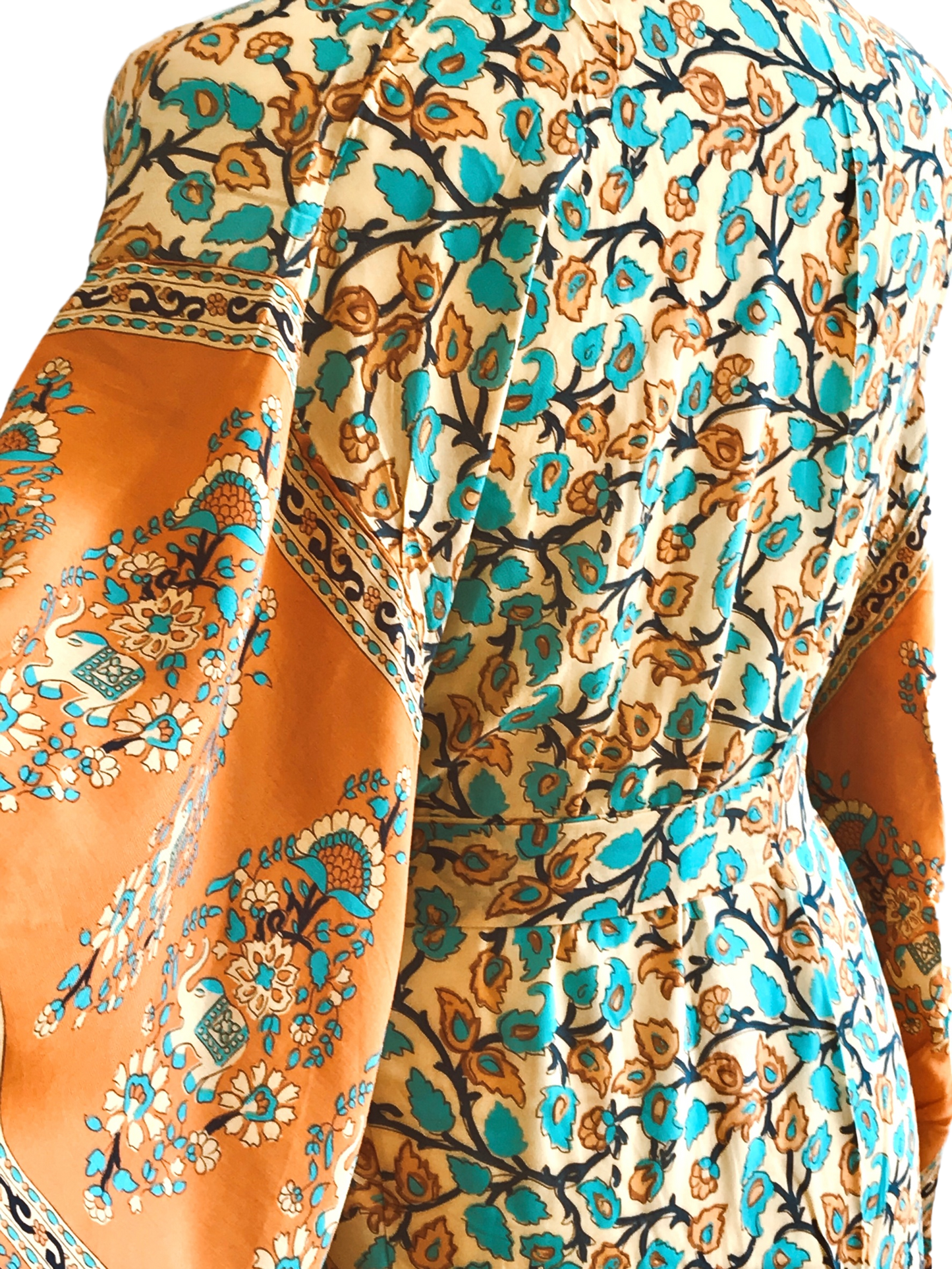Ren floral-print bohemian kimono//cover-up//wrap dressKIMONO