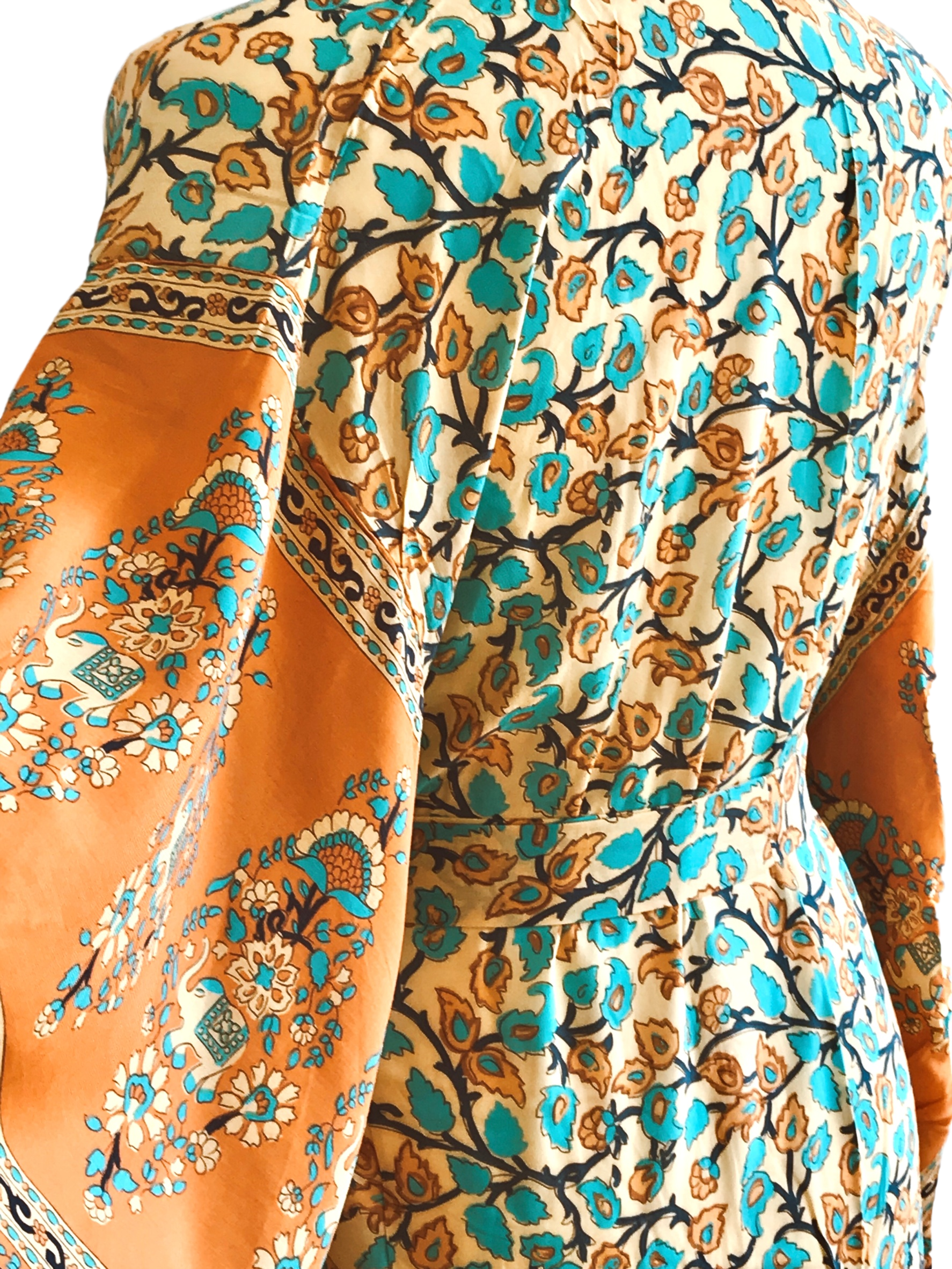 Ren floral-print bohemian kimono//cover-up//wrap dressKIMONO