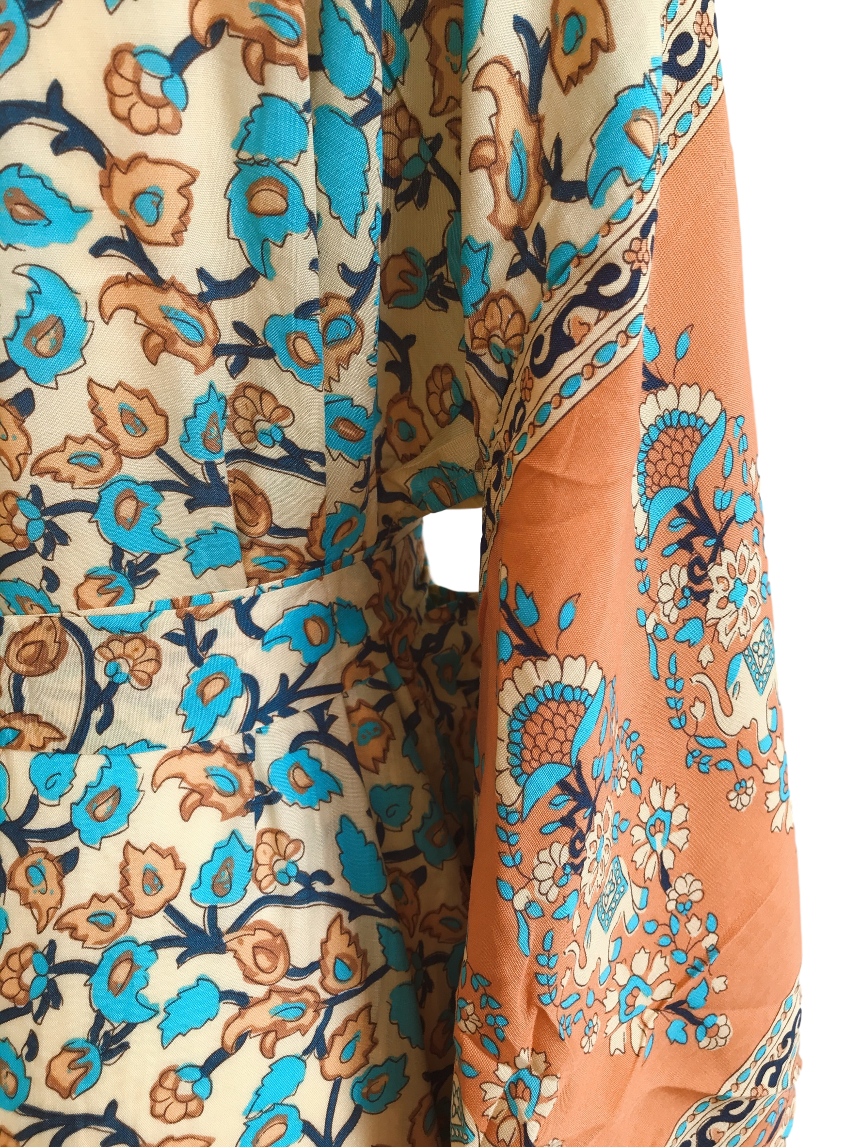 Ren floral-print bohemian kimono//cover-up//wrap dressKIMONO