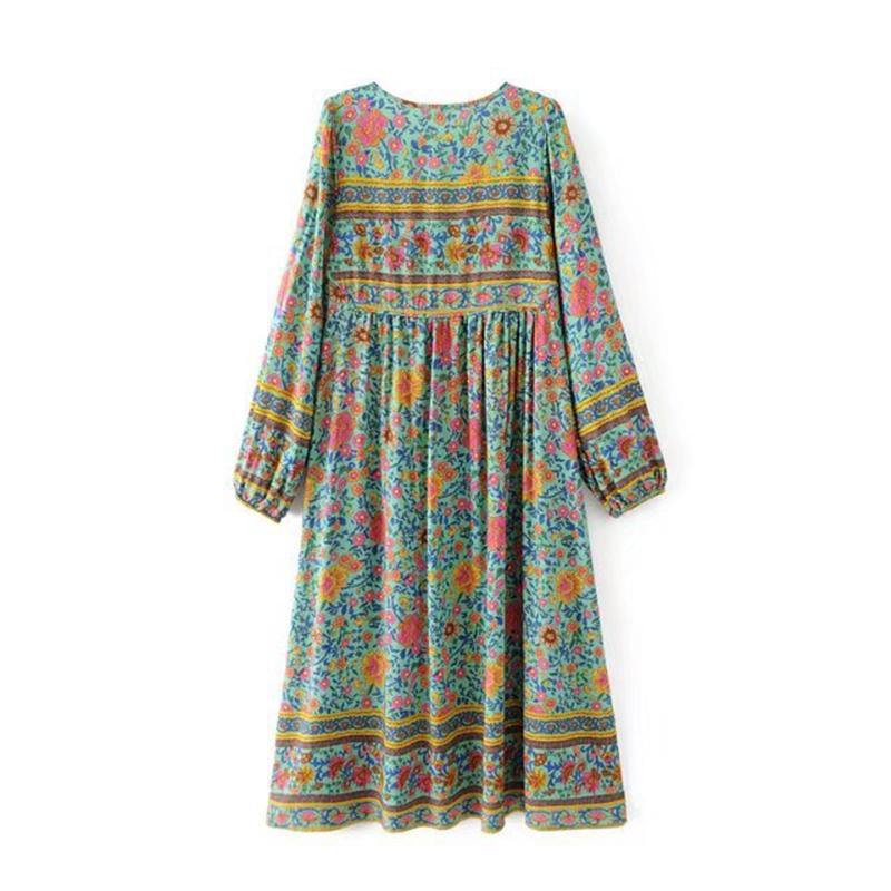 Joni boho floral-print midi dressDRESSES