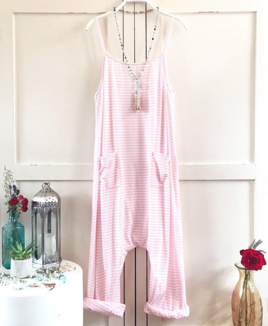 Eve striped jersey boho strappy harem jumpsuit//romperPLAYSUIT