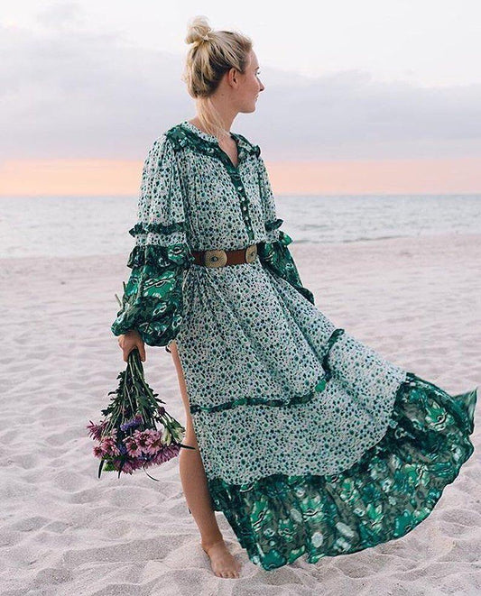 Florence Boho floral-print chiffon maxi dressDRESSES