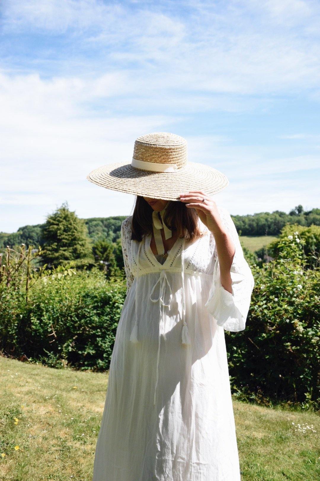 Boho cotton lace midi beach dress//kaftan//cover-upDRESSES