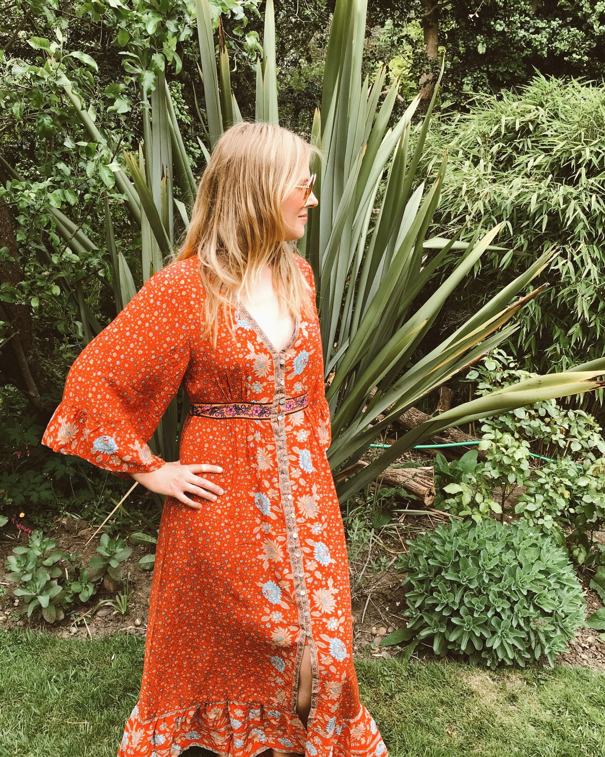 Lucy vintage-inspired boho floral-print dress//kimonoDRESSES