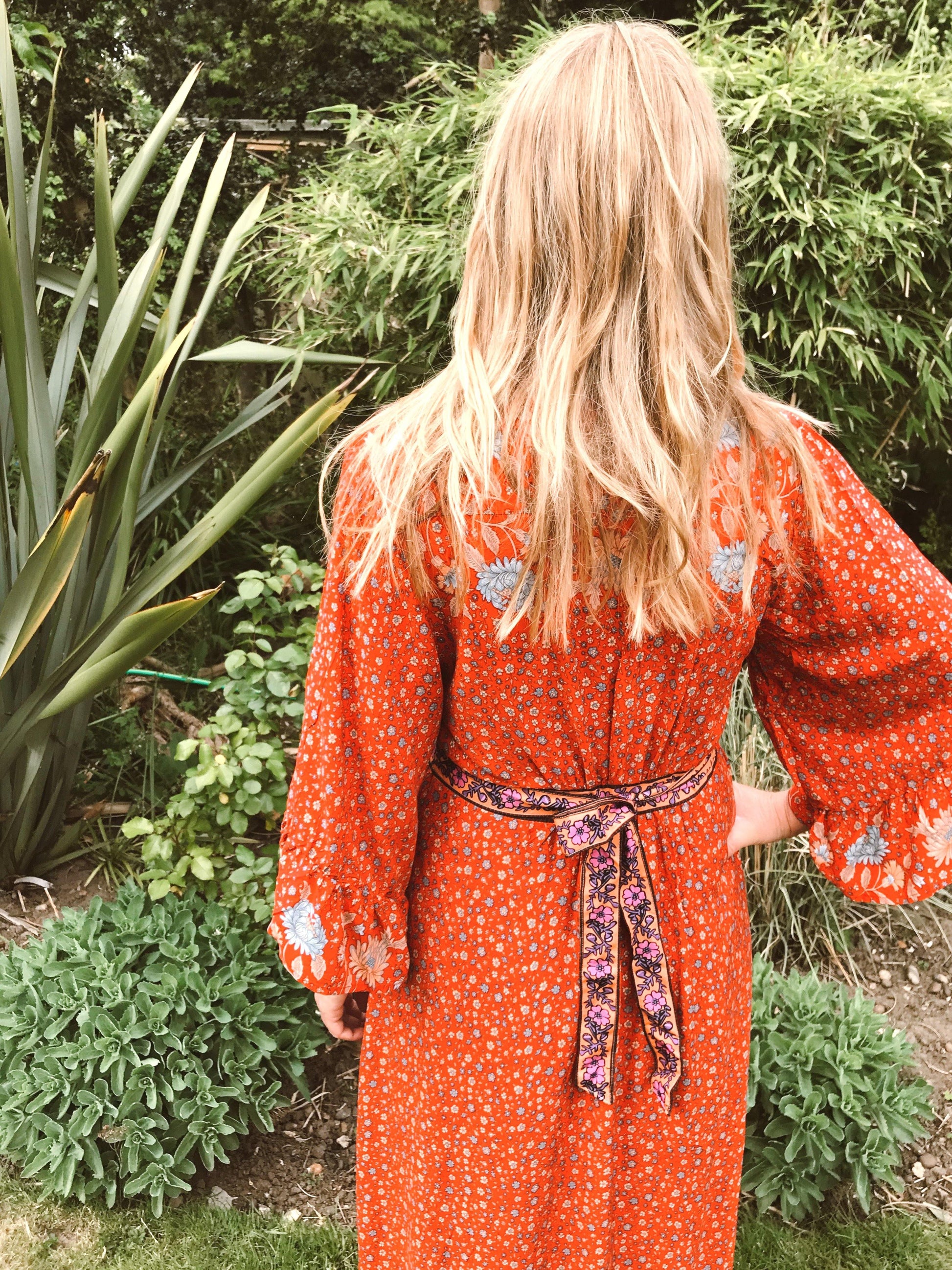 Lucy vintage-inspired boho floral-print dress//kimonoDRESSES