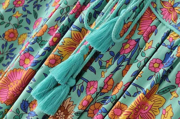 Joni boho floral-print midi dressDRESSES