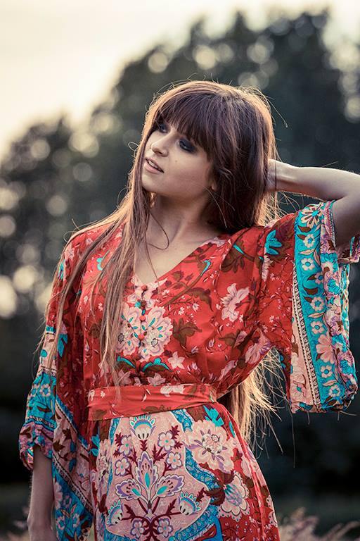 Janis Boho floral-print V-neck kimono dressDRESSES