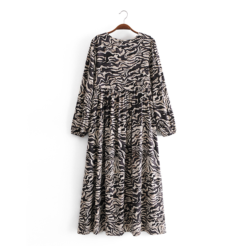 Boho zebra-print midi dress UK8-14DRESSES