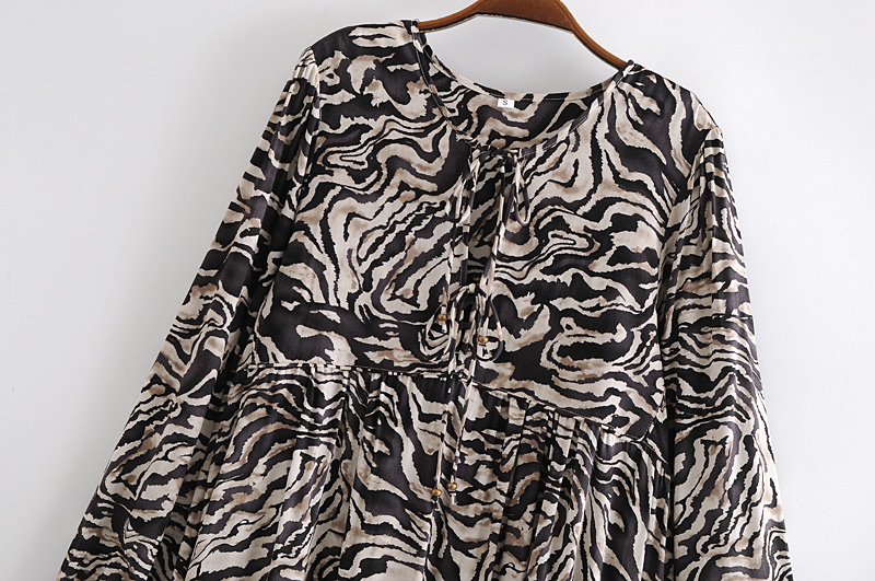 Boho zebra-print midi dress UK8-14DRESSES