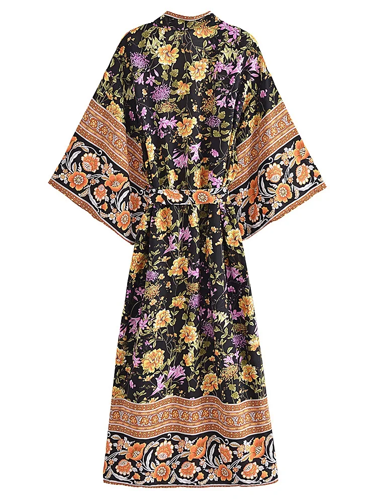 Maria floral-print boho kimono/cover-up