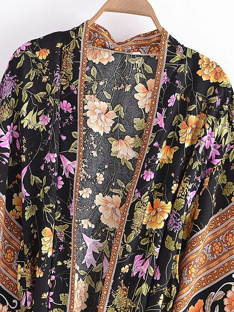 Maria floral-print boho kimono/cover-up