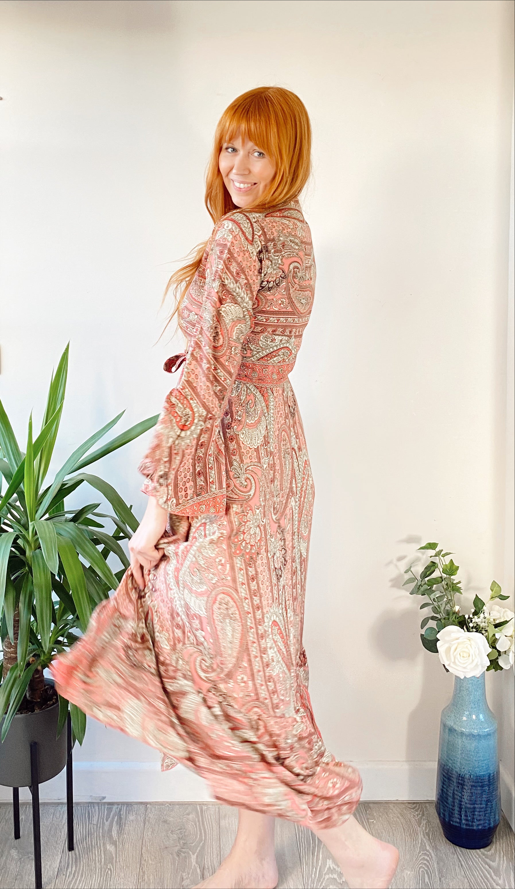 Peach maxi shop dress uk