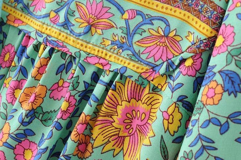 Joni boho floral-print midi dressDRESSES