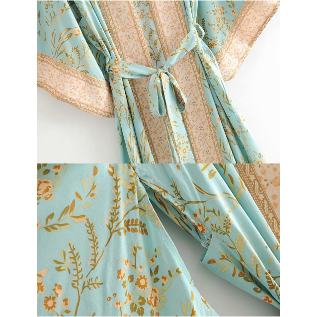 Adeline floral-print bohemian kimono//cover-upKIMONO